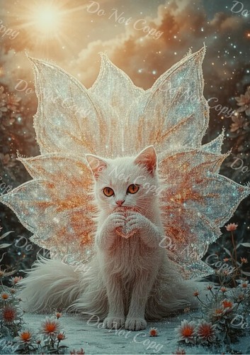 Chat féerique aux - , ailes