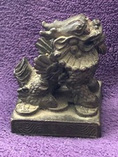 Ancien chien de fô chinois en bronze - fin 19eme siècle