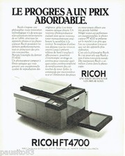 PUBLICITE ADVERTISING  016  1981  Ricoh FT 4722  photocopieur