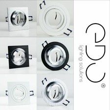 Spot de plafond encastrable CERI simple blanc/noir/argent carré/rond EDO