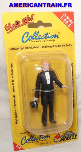 Figurine homme smoking noir - en,