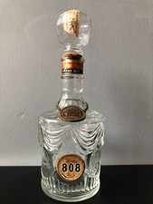 Vintage Ancien flacon Carafe Brandy 808 Bouteille de 1958 Collection Alcool RARE