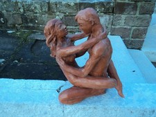 ANCIENNE STATUE TERRE CUITE