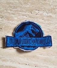 Ecusson brodé Jurassic World bleu – Patch à coudre - Bleu/Noir - Très bon état