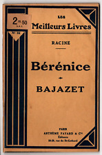 Racine - Bérénice / Bajazet - Eds. A. Fayard - Coll. Les Meilleurs Livres - 1933
