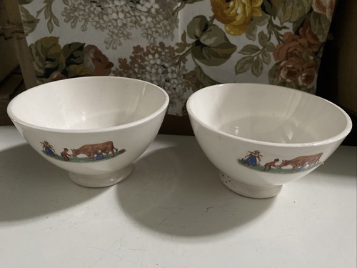 Lot bols decor vache - 2, ferme