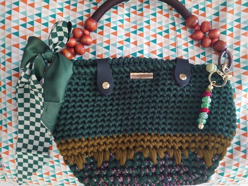 Sacs crochet série verte - sacs,