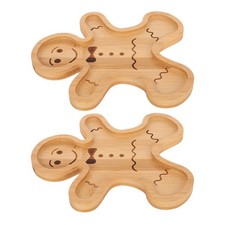  Lot de 2 plateaux de service de Noël : plateau de service, assiette en pain