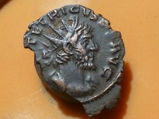 MONNAIE ROMAINE ANTIQUE - (10) - ANTONINIEN de TETRICUS - PROFIL TREFLE ! RARE !