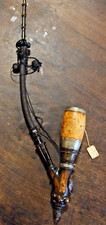RARE PIPE HONGROISE  EN ECUME DE MER ET EN CORNE SCULPTEE  DEBUT 19em