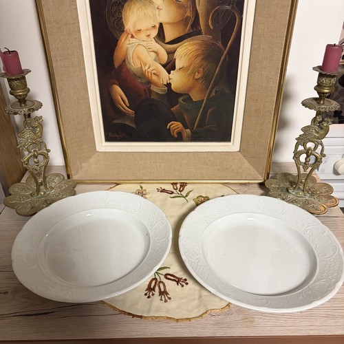 Assiettes creuses blanches - 2,