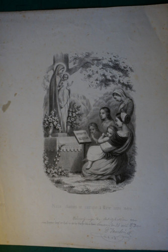 Belle litho xix religion marie - belle,