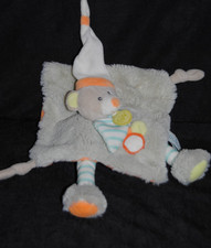 🍀 Doudou Plat Ours Gris