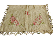 Pochette ancienne grande monogramme M à terminer rangement lingerie nuit  B1