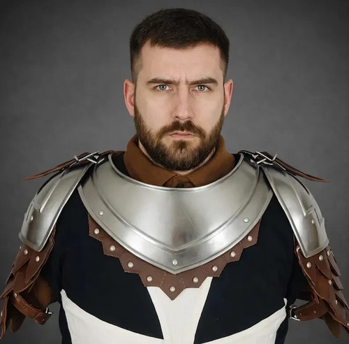 Pauldrons acier chevalier - en,