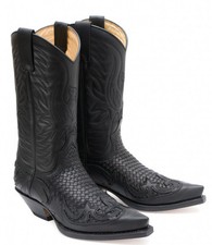 3241 santiag cuir sendra cuervo pull oil negro-trenzado negro Homme, Femme