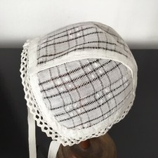 Bonnet Ancien Dentelle Bébé Poupée Coiffe Antique French Baby Bonnet 19thC
