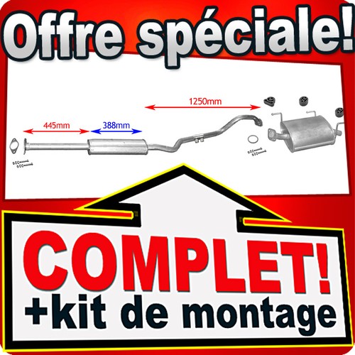 Ligne pot échappement pour - pot, d'échappement