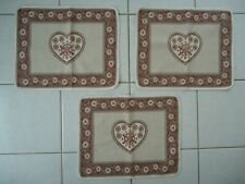 SETS TABLE TISSUS TOSELLI COEUR EDELWEISS MONTAGNE