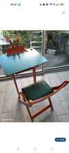 Très Rare bureau Enfant  Vintage , Orange Et Vert. En Bois. Fratelli Reguitti 