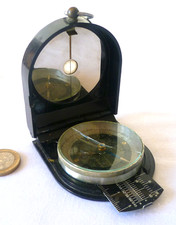 INSTRUMENT DE MESURE ANCIEN ALIDADE ET BOUSSOLE