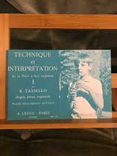 R. Tassello Technique interprétation flute a bec soprano méthode ed. Leduc vol 1