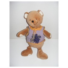 Doudou ours marron pull laine