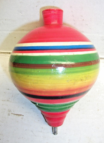 Ancienne toupie bois jouet - ancienne, en