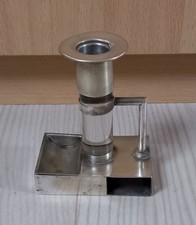 Ancien Bougeoir Rat De Cave Laiton Et Verre Porte Allumettes Cendrier