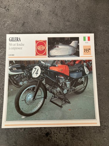 Carte fiche moto collection - carte,