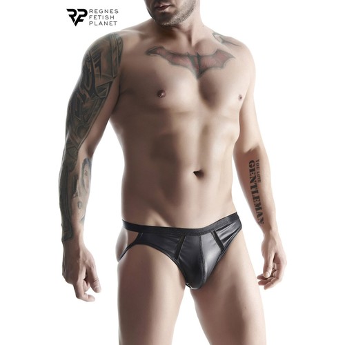 Jock strap noir - wetlook,
