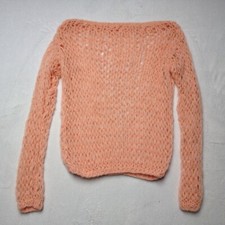PULL PUNK EN MAILLE LÂCHE PÊCHE AVEC UN PEU DE CONTENU EN MOHAIR