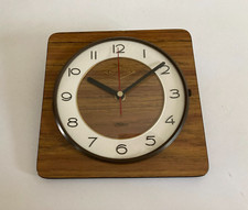 ⌚ Ancienne Horloge Lutetia Pendule Murale Carrée Formica Fonctionne Vintage