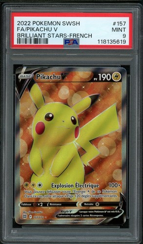 Carte pokémon pikachu - carte, pikachu-v