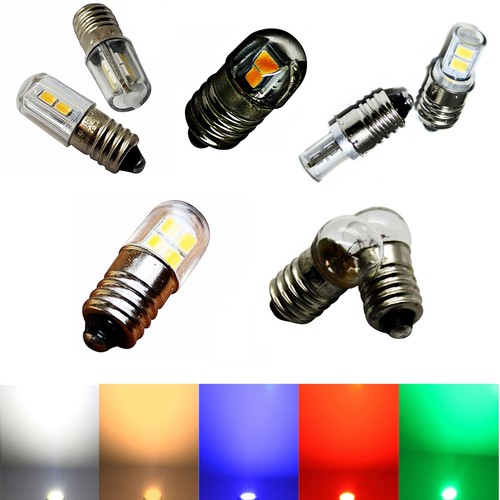 10x led e10 douille vis - led, 6v