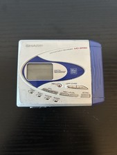 Sharp MD-SR50H – MiniDisc Recorder portable – vintage argent/bleu