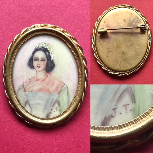 Ancienne broche peinte - peinte, a