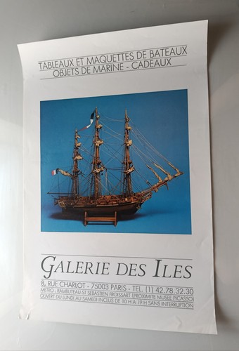 Affiche maquette bateaux 1980 - affiche, 1980'