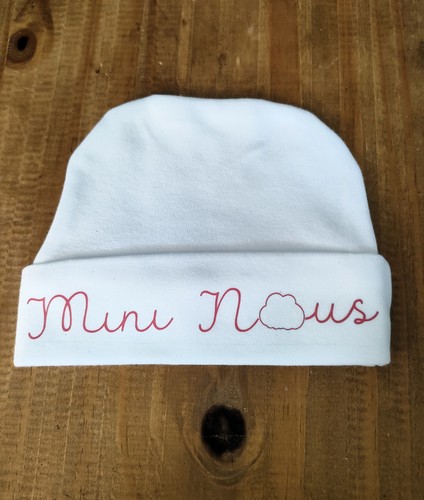Bonnet naissance coton - en,