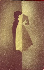 "PROJET DE ROBE HAUTE-COUTURE" Maquette gouache originale E. PADOVAN vers 1940