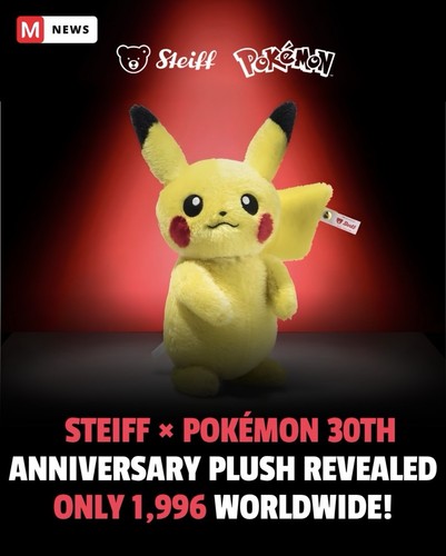 Steiff pokemon pikachu - x,