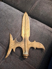 Hallebarde de parade en bronze doré garde Suisse d'église ou autres. XIXème s.