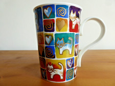 Mug chats DUNOON porcelaine BATIK fait par Caroline Bessey fabriqué en Ecosse 