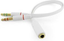 3,5 mm Y Splitter 2 Jack mâle à 1 femelle casque micro adaptateur audio câble UK