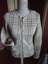 JOSEPHINE & CO. VESTE PIED DE COQ.COLORIS BIS/BEIGE.TAILLE :S.
