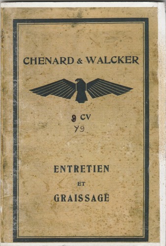 Notice entretient pour chenard