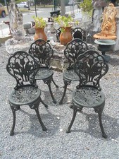 4 CHAISES "AU DECOR DE
