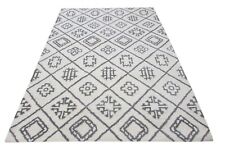 Salon Maroc Design Touffeté à la Main Tapis 100% Laine Beige Gris
