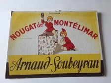 ANCIEN CARTON PUBLICITAIRE NOUGAT DE MONTELIMAR