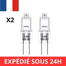 2 X Ampoule G4 Halogène 20 W 12V 2900K Blanc Chaud Eclairage Lustre Lampe Maison